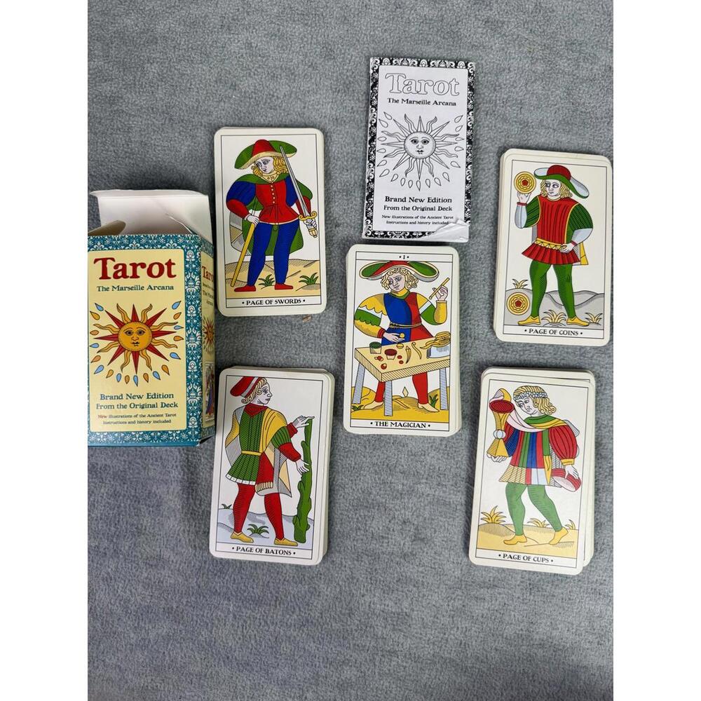 tarot marseille arcana complete deck flame tree tarot cards set